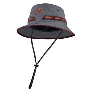 Men Nike Gray Minnesota Golden Gophers 2-Tone Sideline‎ Performance Bucket Hat L